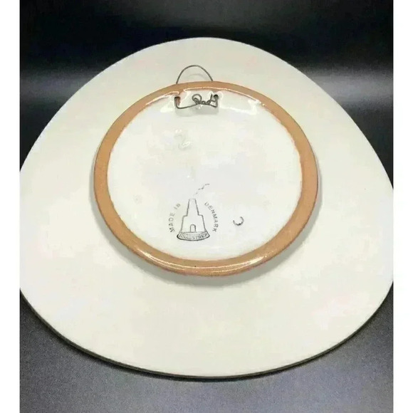 Vintage MCM Knabstrup Danish Pottery Plaque STORM P Robert Storm Petersen Plate - Picture 6 of 10